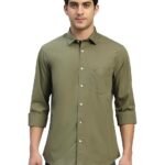 Cantabil Men's Solid Full Sleeves Spread Collar Casual Shirt