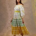 Green and Yellow Adila Dress
